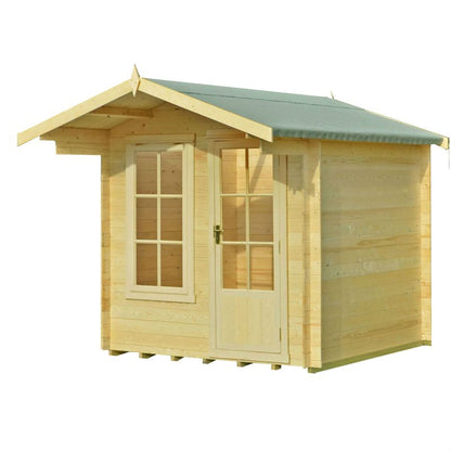 Shire Crinan 8' 3" x 10' 11" Apex Log Cabin - Premium 19mm Cladding Log Clad