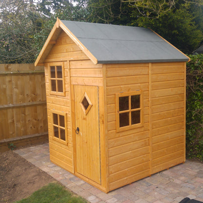 Shire Croft 5' 2" x 6' 5" Apex Children's Playhouse - Premium Dip Treated Shiplap