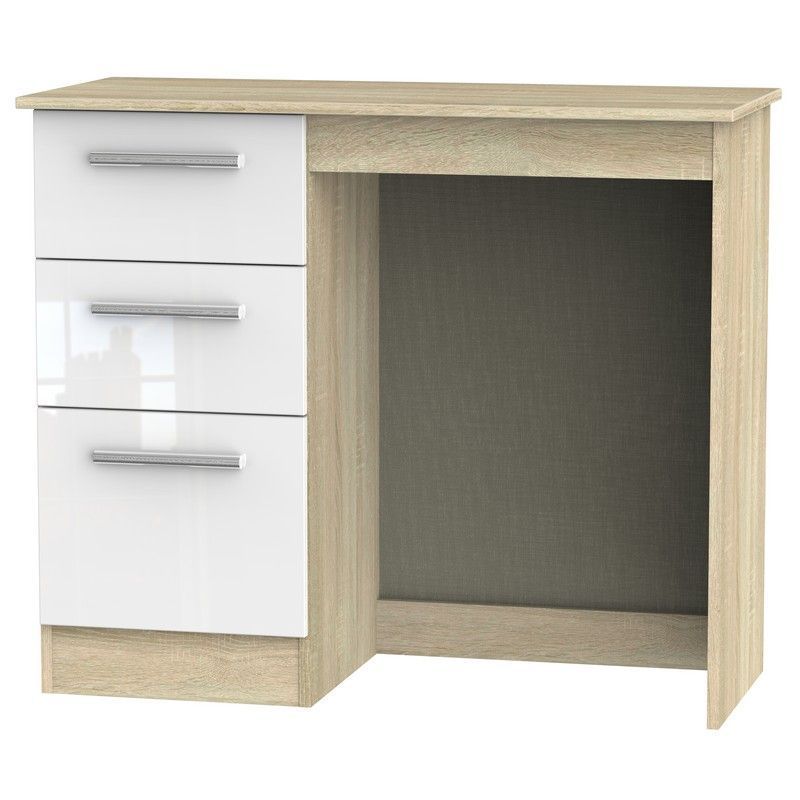 Buxton Desk Natural & White 3 Drawers