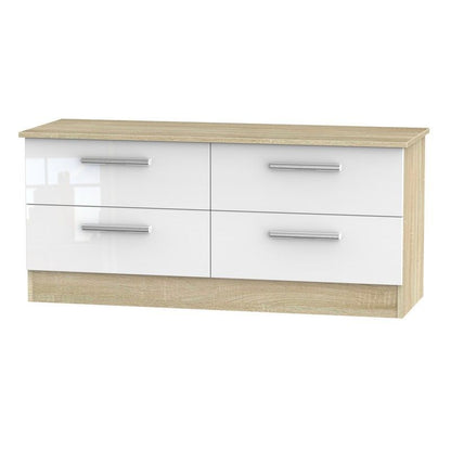 Buxton Large Chest of Drawers Natural & White 4 Drawers