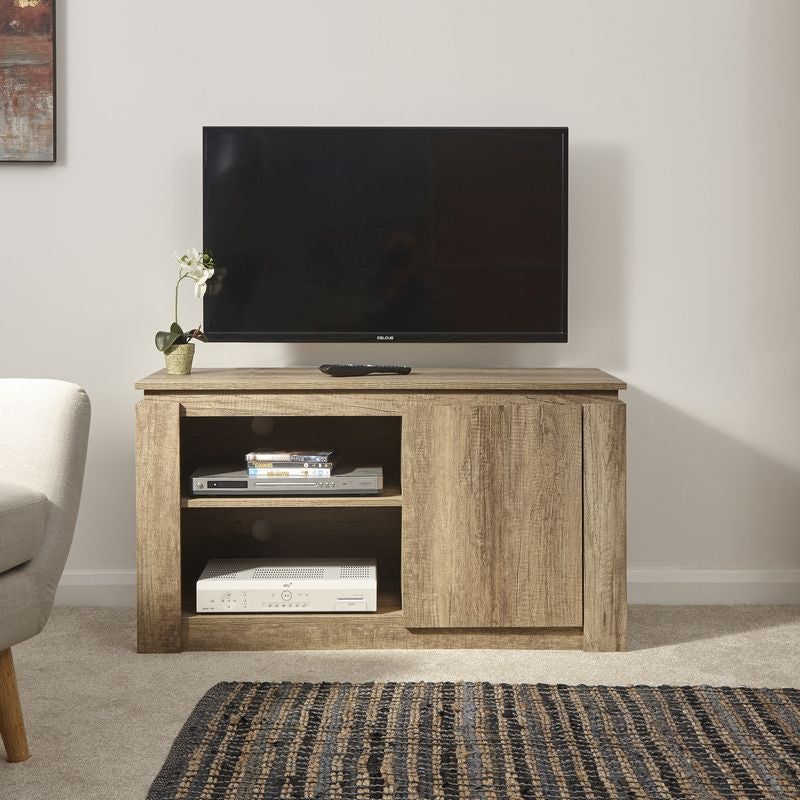 Canyon TV Unit Natural 2 Shelves 1 Door