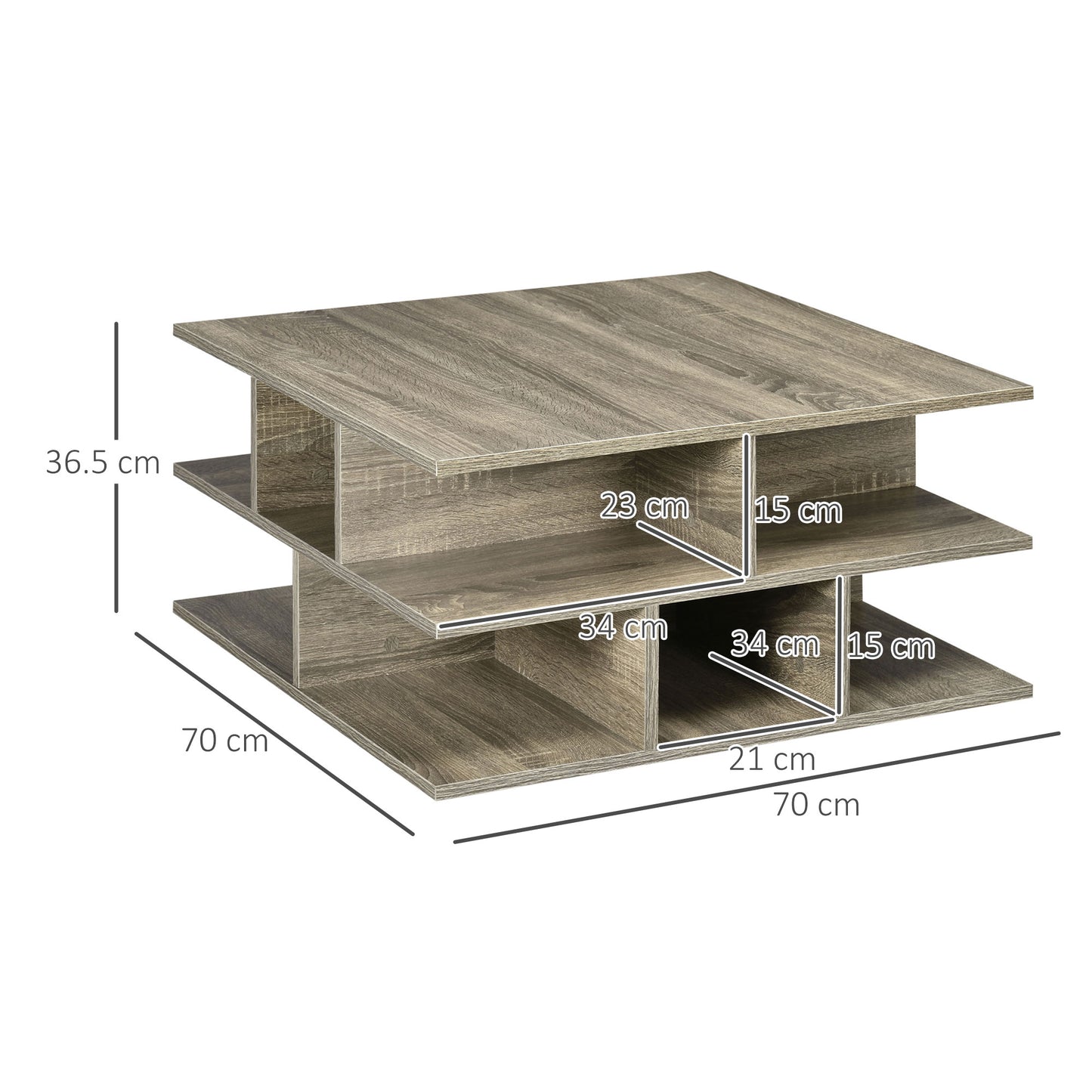 Homcom Square Coffee Tables For Living Room