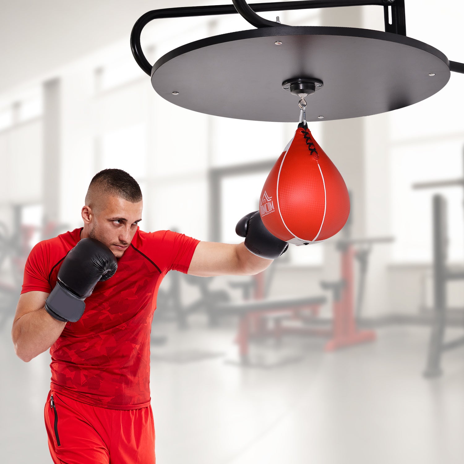 Homcom PU Leather Boxing Speedball w/ Steel Frame