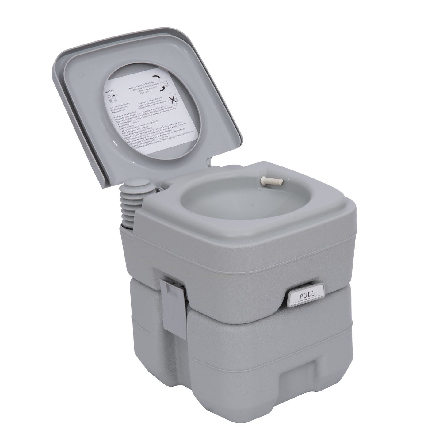 Outsunny Portable Camping Toilet Potty Mobile Toilet-Grey