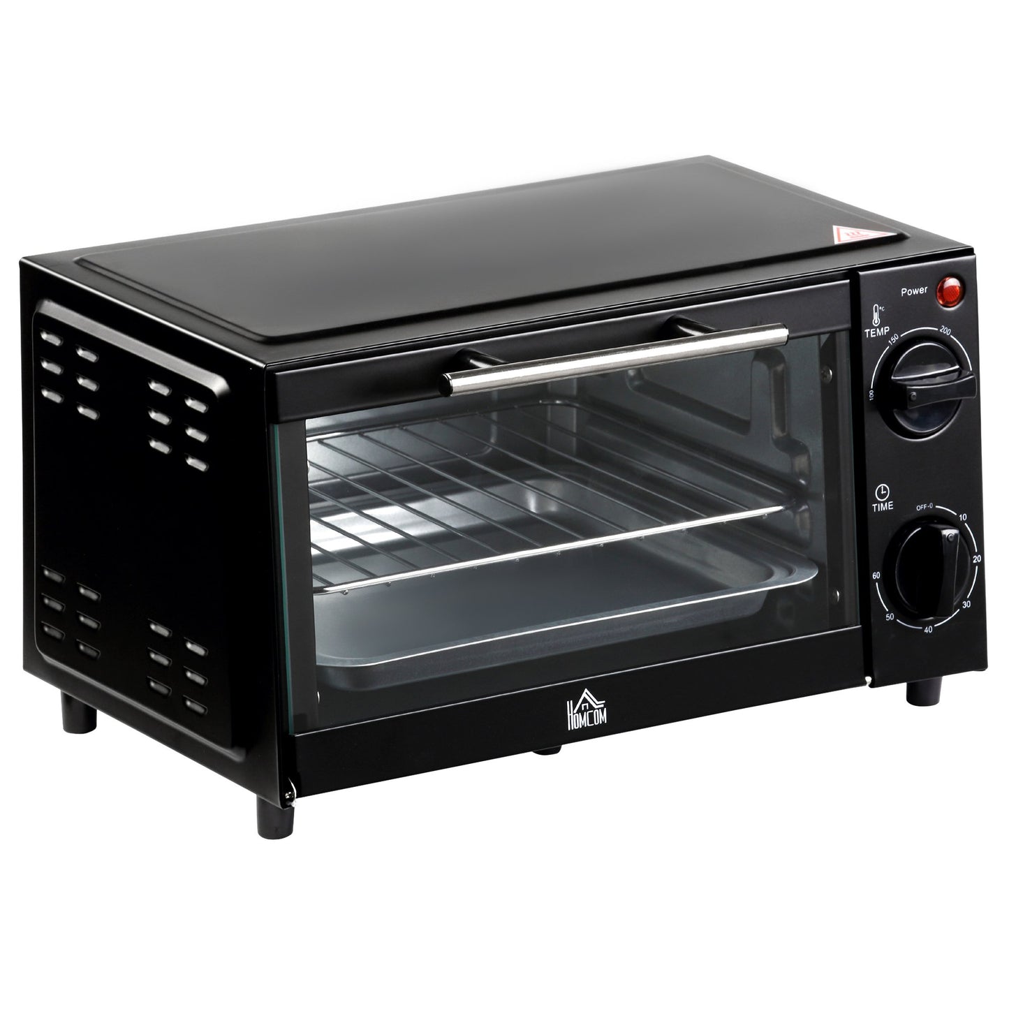 9L 230C Mini Oven With Timer Black by Homcom