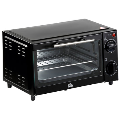 9L 230C Mini Oven With Timer Black by Homcom