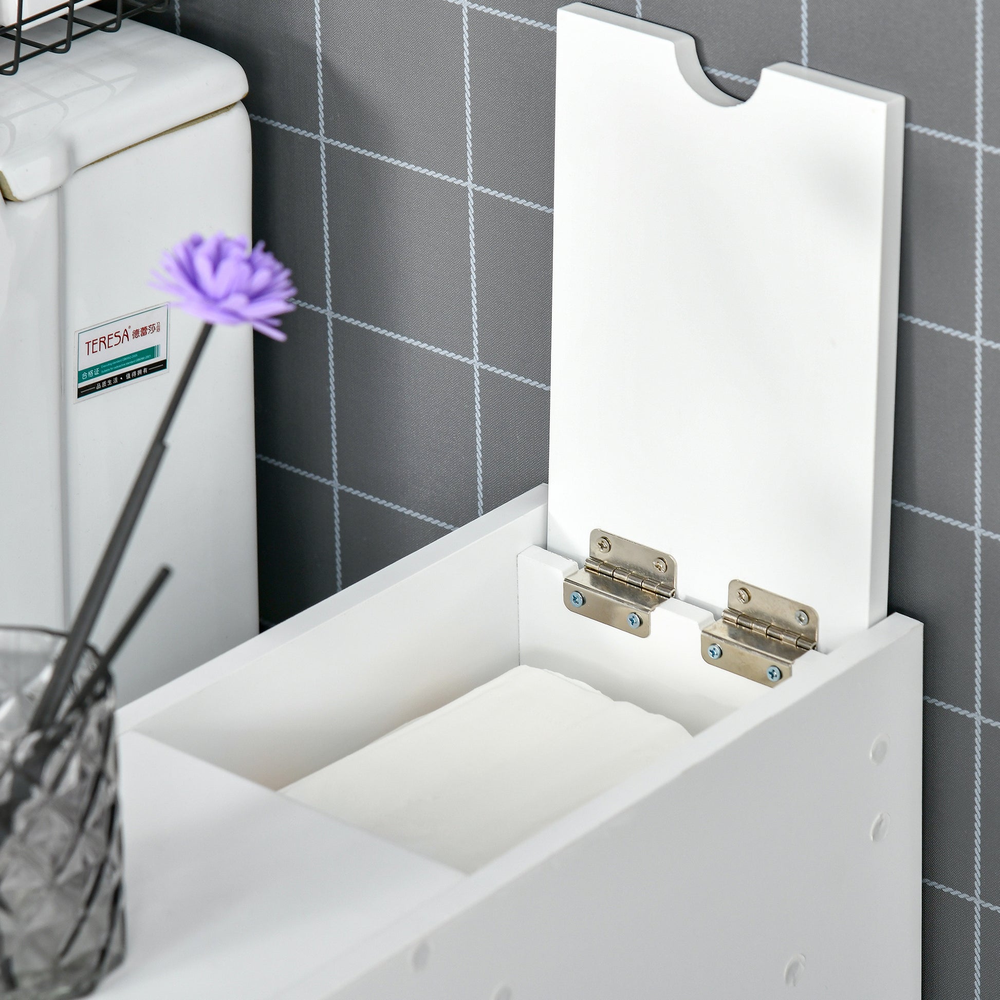 Homcom Bathroom Floor Storage Cabinet