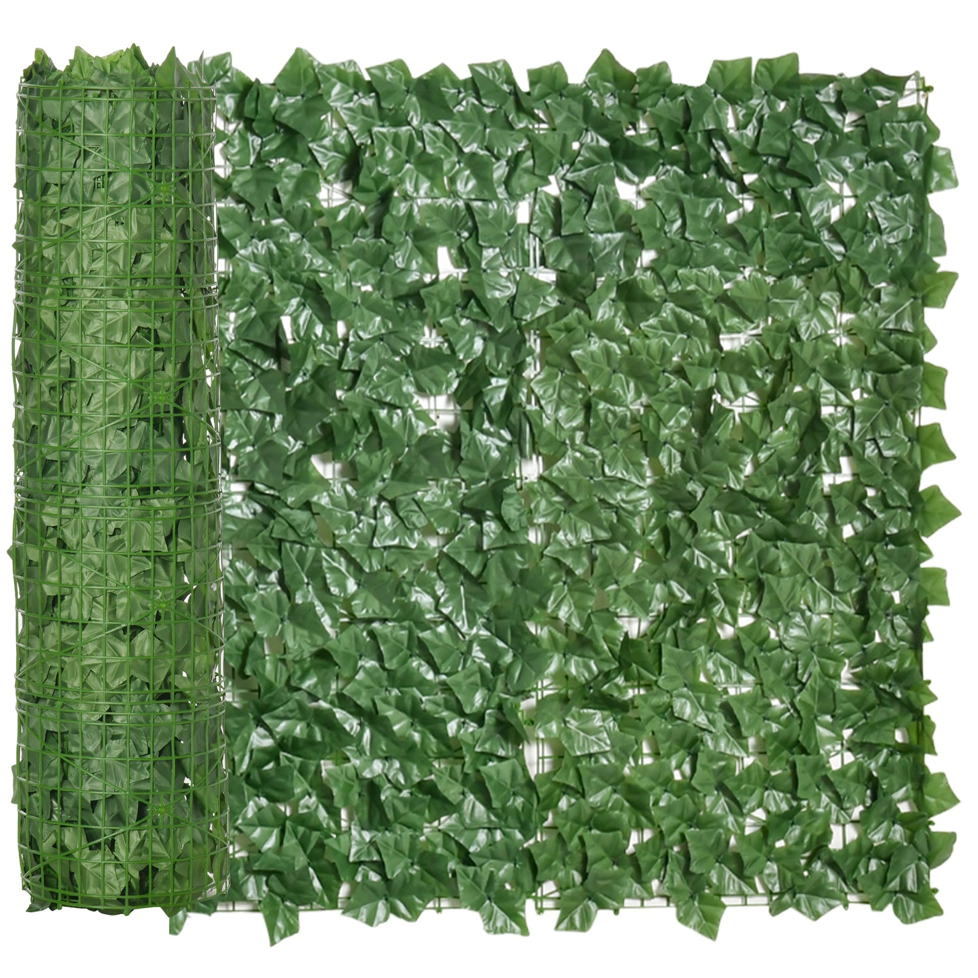 Outsunny Artificial Leaf Fence Panel for Garden Outdoor Indoor Decor