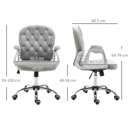 Vinsetto Office Chair with Diamond Tufted Velour