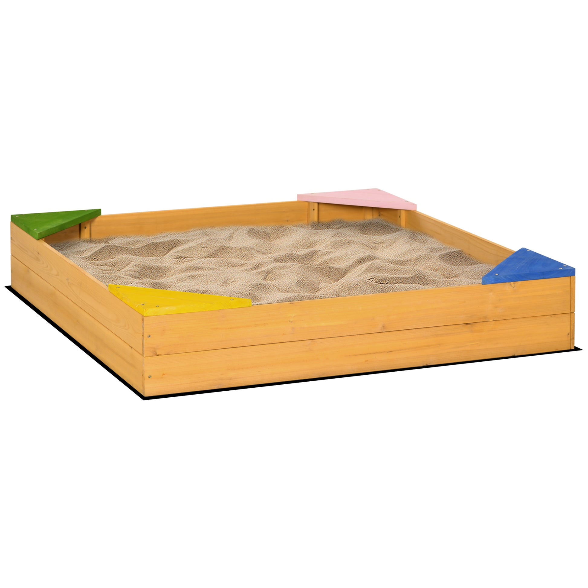 Outsunny Kids Wooden Sand Pit