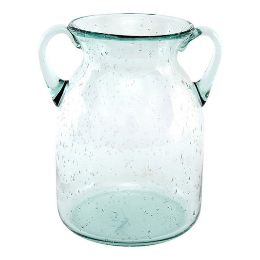 Vase Glass with Bubble Pattern - 17cm