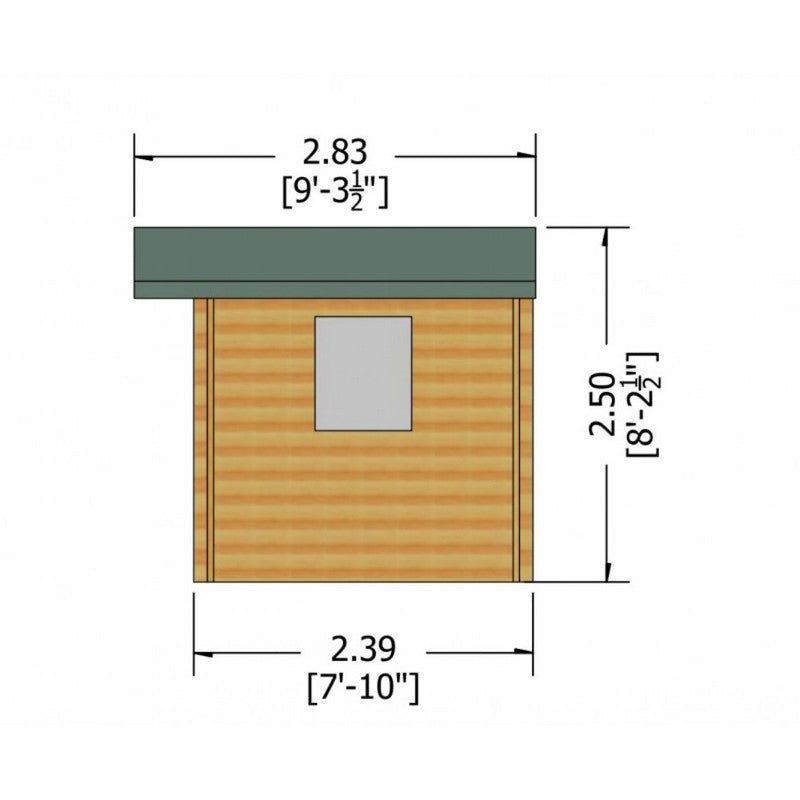 Shire Dalby 7' 10" x 7' 10" Apex Log Cabin - Premium 34mm Cladding Tongue & Groove