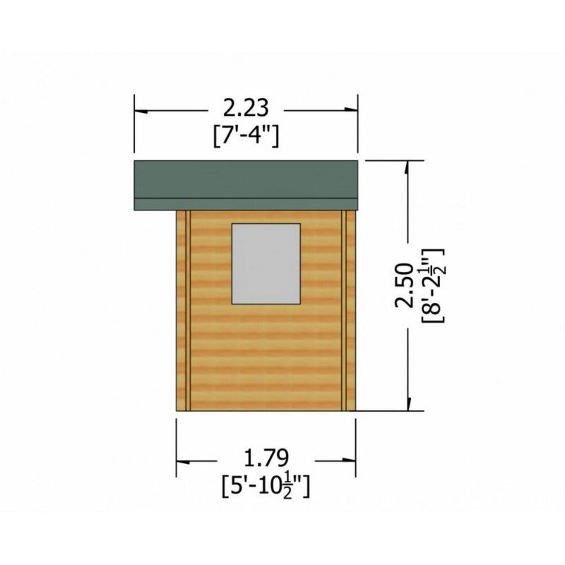 Shire Dalby 9' 9" x 5' 10" Apex Log Cabin - Premium 28mm Cladding Tongue & Groove