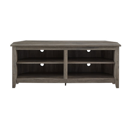 Rustic Corner TV Unit Grey Brown 4 Shelves