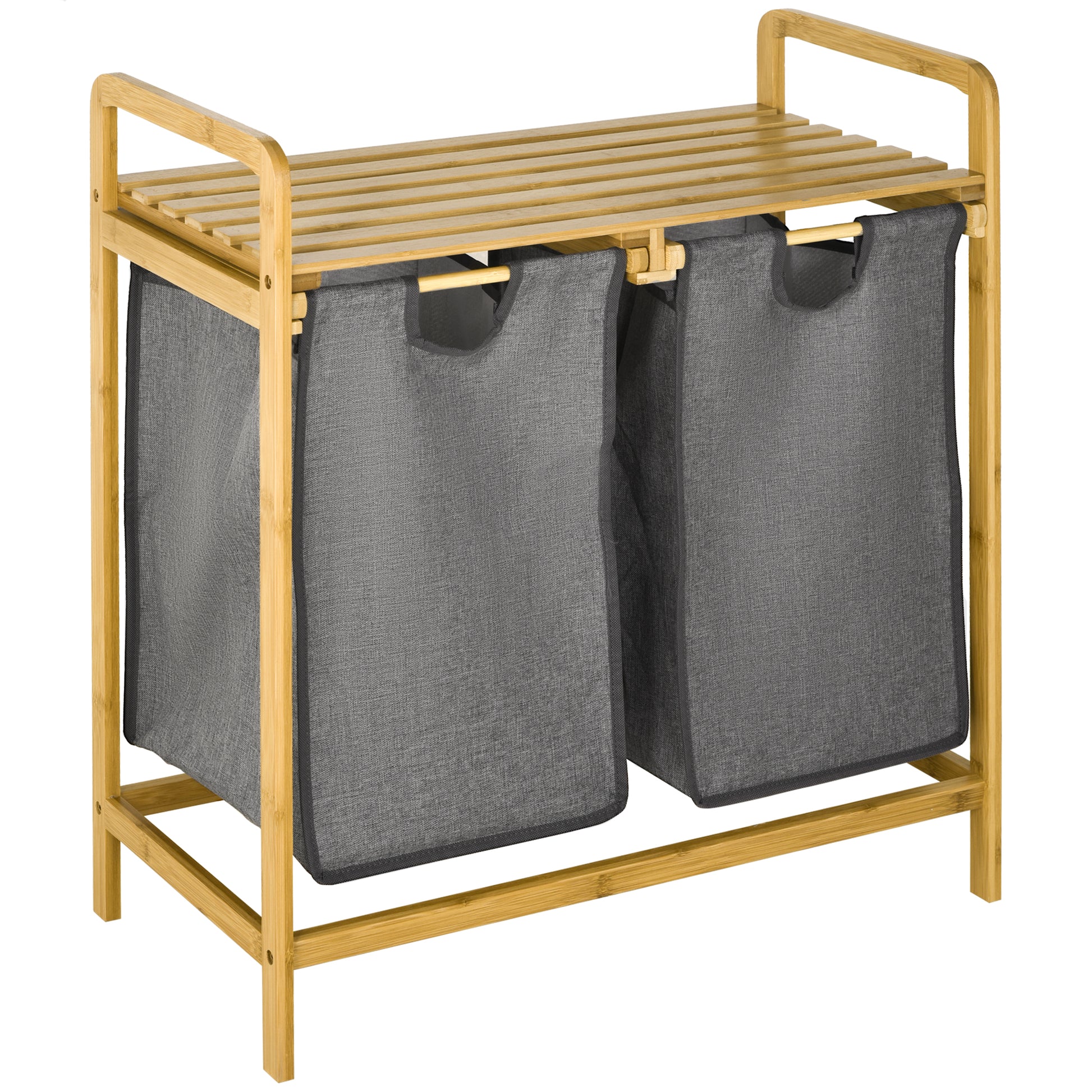 Homcom Bamboo Laundry Basket