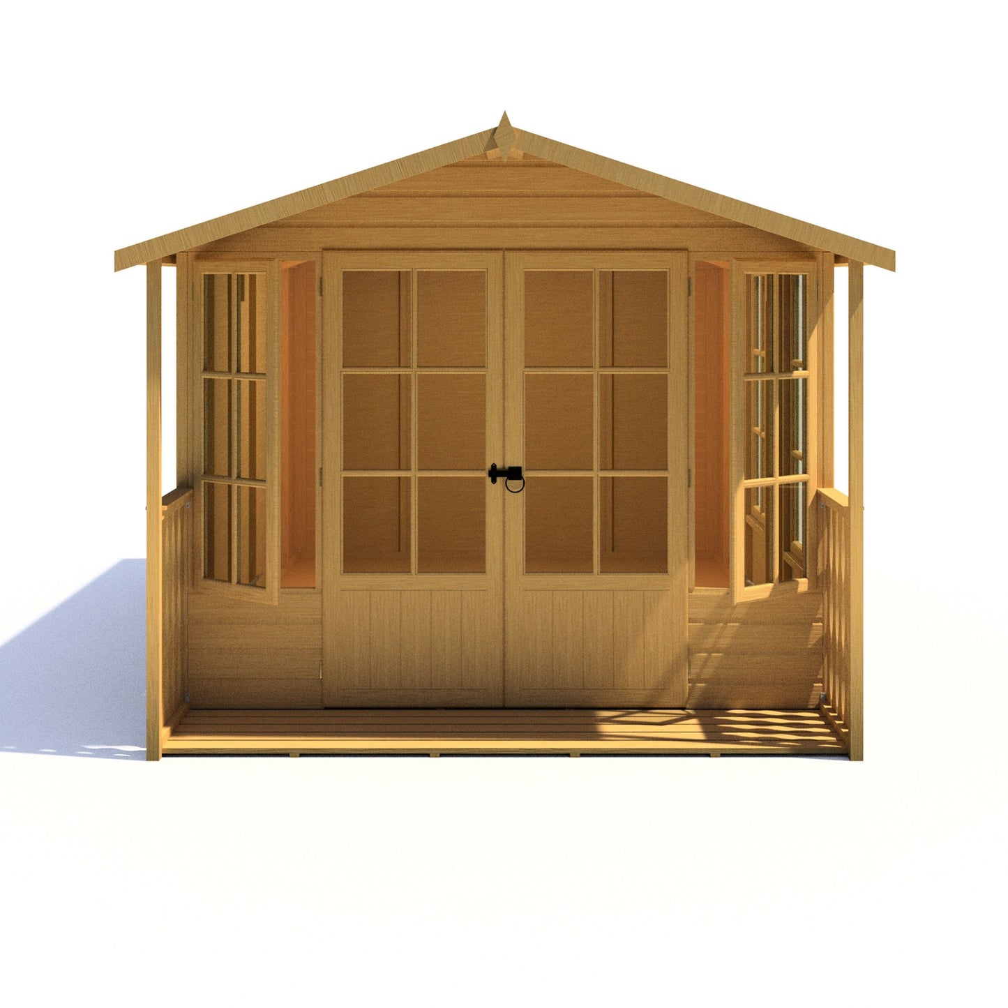 Shire Delmora 13' 11" x 8' 6" Apex Summerhouse - Premium Dip Treated Shiplap