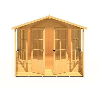 Shire Delmora 0' 2" x 8' 6" Apex Summerhouse - Premium Dip Treated Shiplap