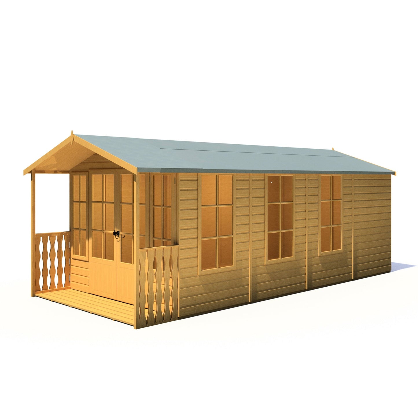 Shire Delmora 0' 2" x 8' 6" Apex Summerhouse - Premium Dip Treated Shiplap