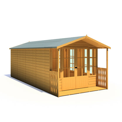 Shire Delmora 0' 2" x 8' 6" Apex Summerhouse - Premium Dip Treated Shiplap