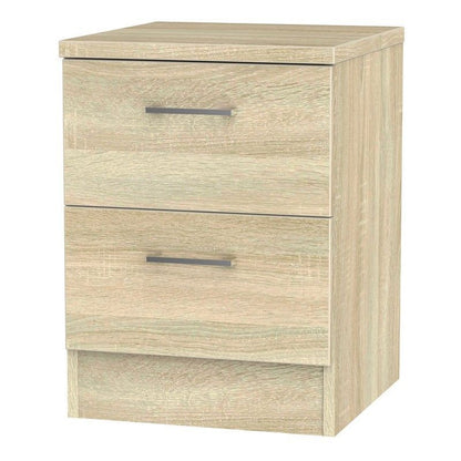 Elmsett Slim Bedside Table Natural 2 Drawers