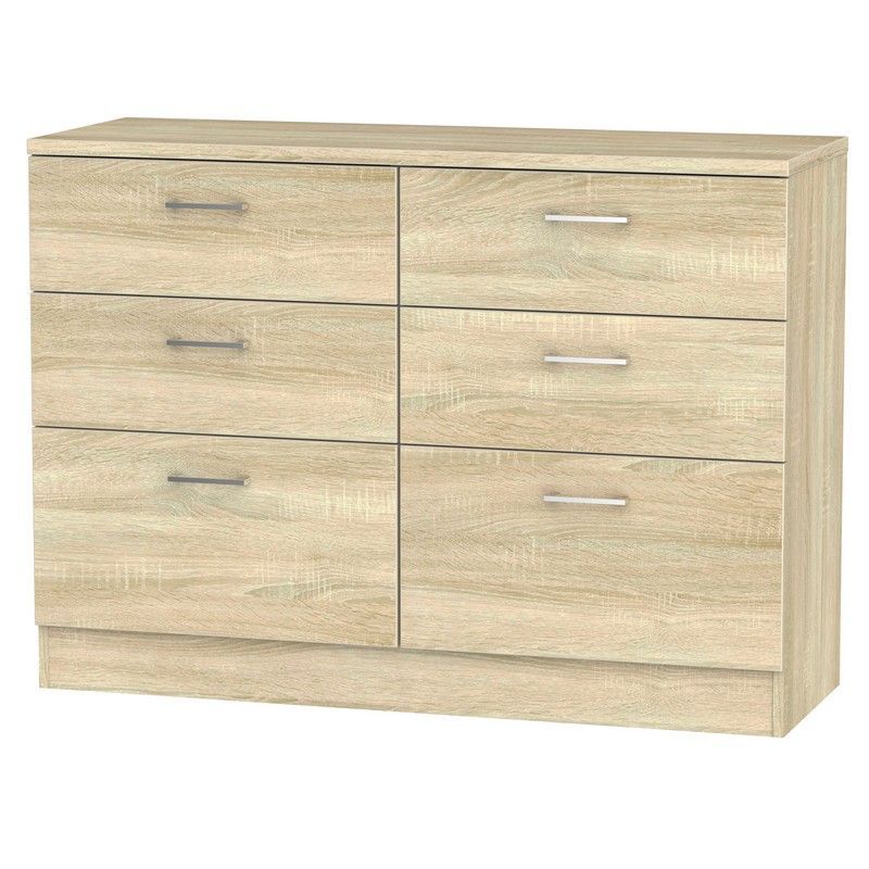 Elmsett Large Chest of Drawers Natural 6 Drawers