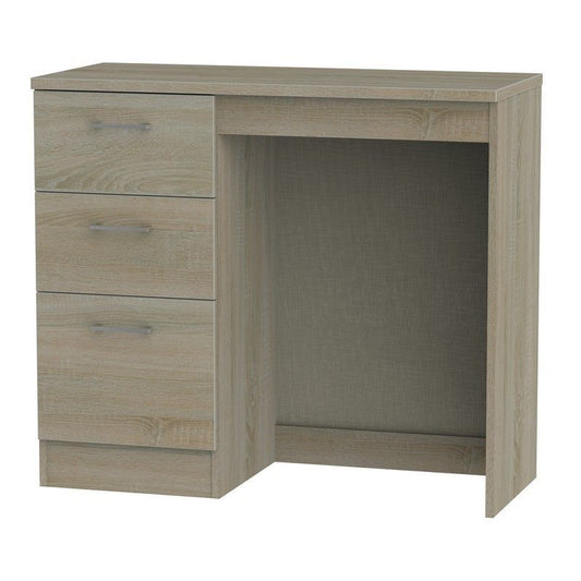 Elmsett Desk Brown 3 Drawers