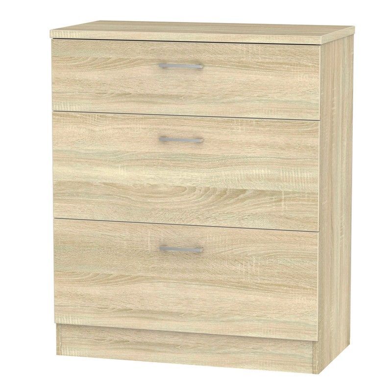 Elmsett Chest of Drawers Natural 3 Drawers