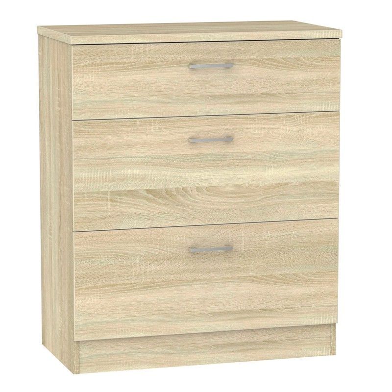 Elmsett Chest of Drawers Natural 3 Drawers