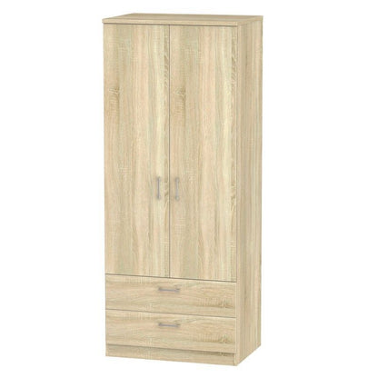 Elmsett Tall Wardrobe Natural 2 Doors 2 Drawers