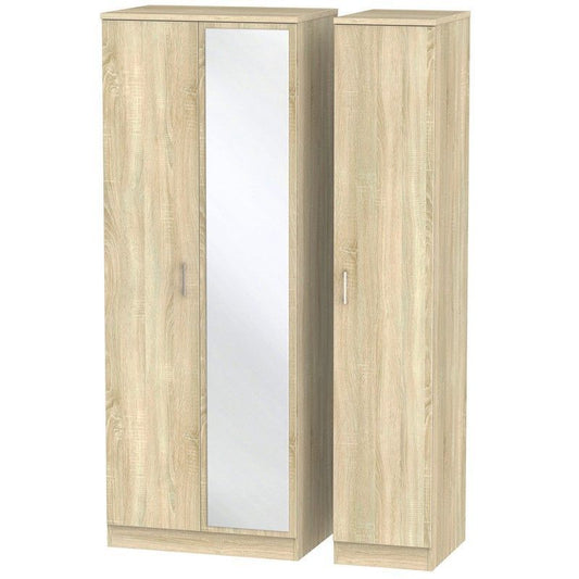 Elmsett Tall Wardrobe Natural 3 Doors