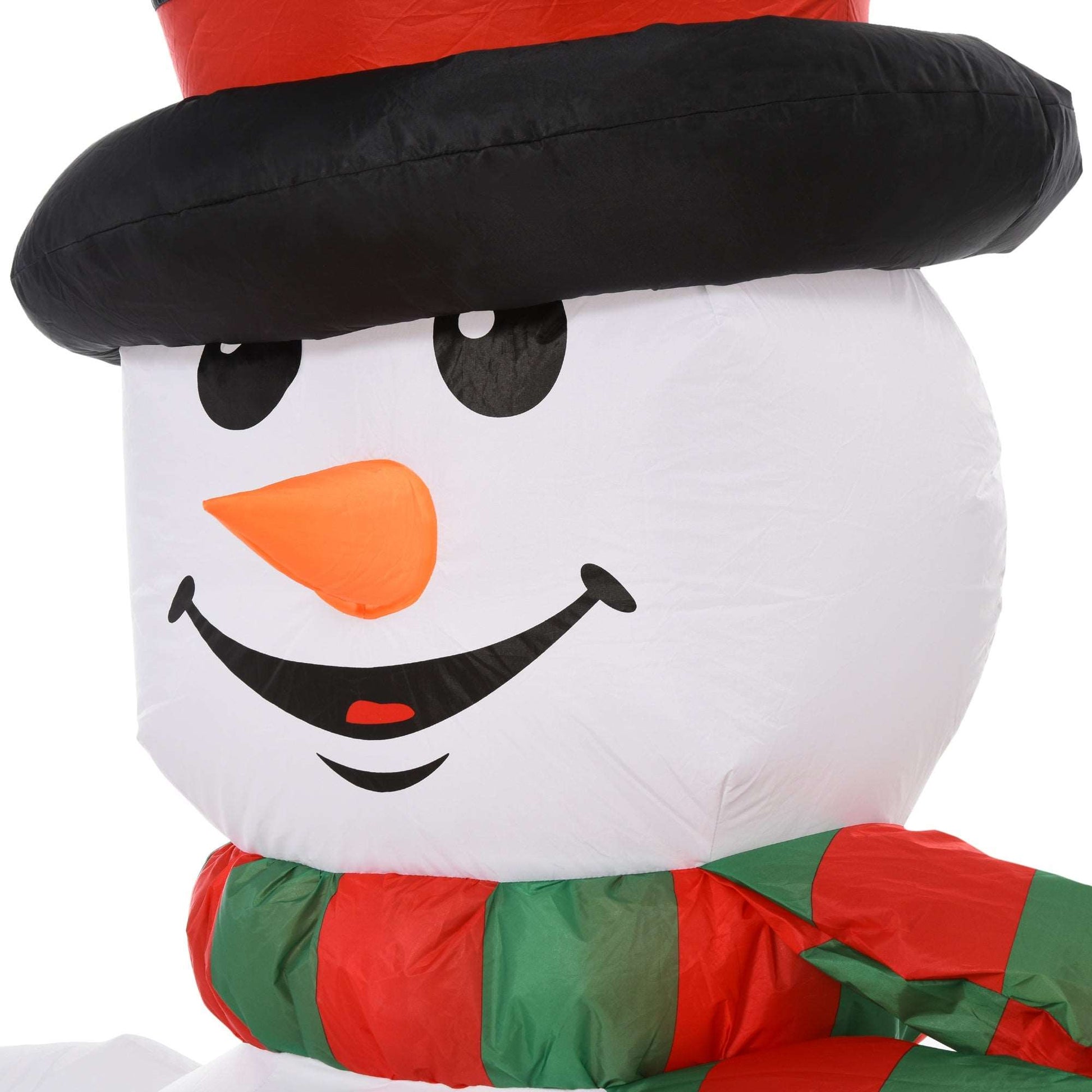 Homcom 1.7m LED Polyester Snowman Christmas Inflatable