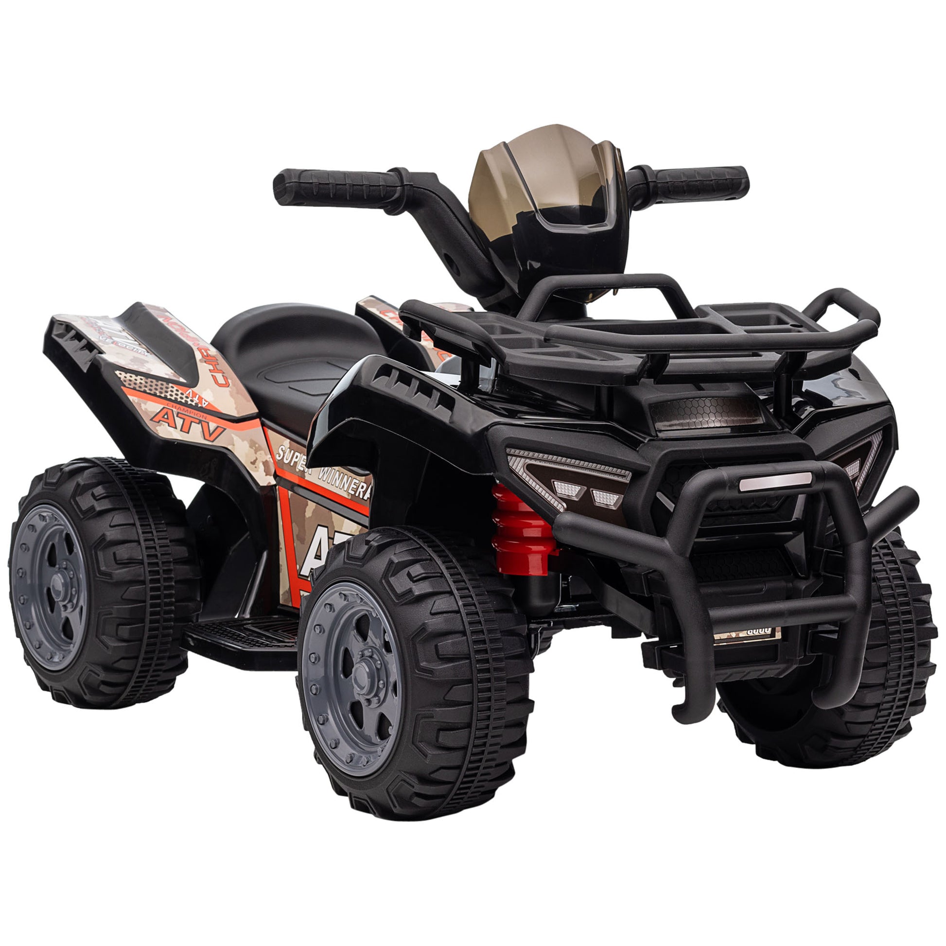 Homcom Kids Ride-on Four Wheeler ATV Car with Real Working Headlights for 18-36M