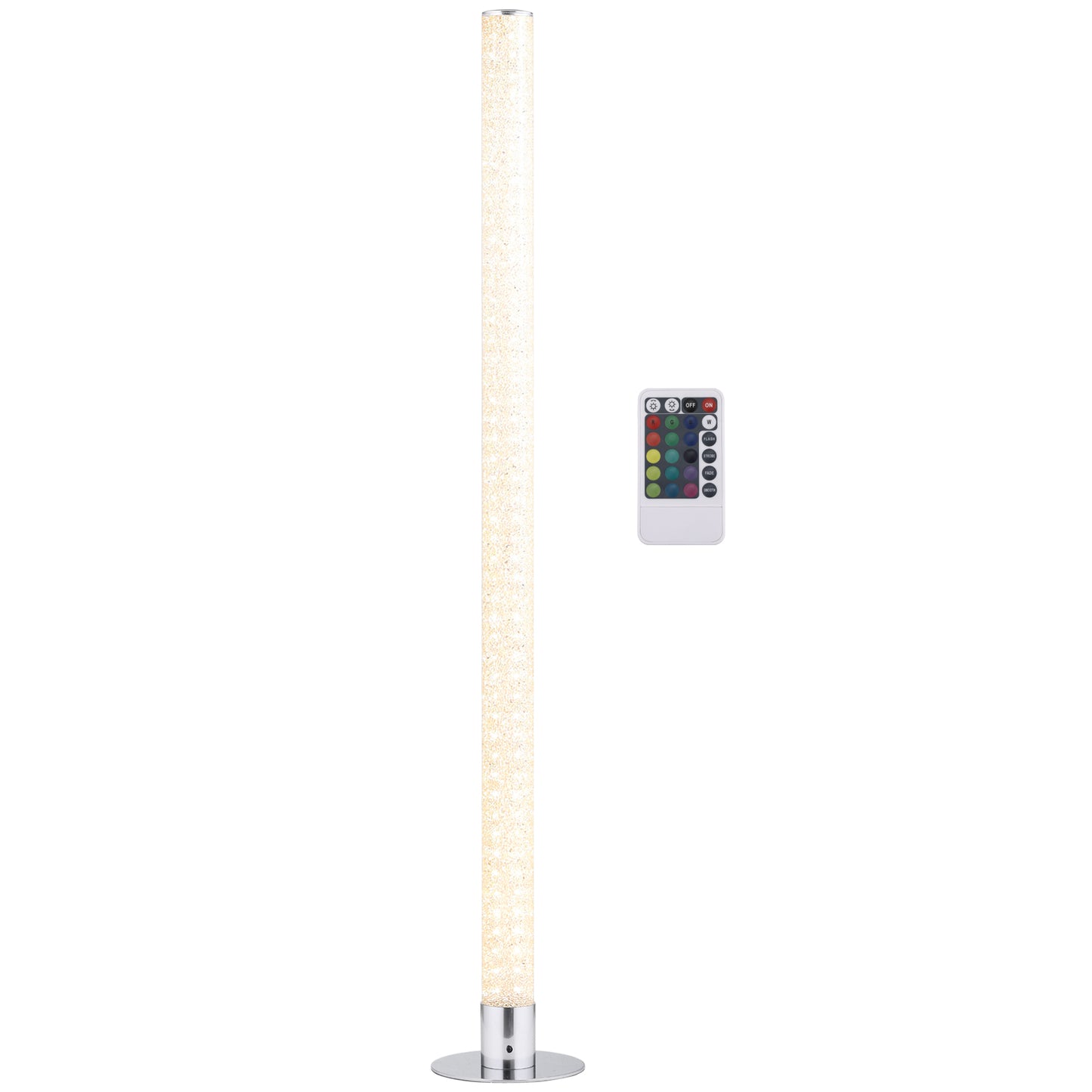 Homcom RGB Floor Lamps Dimmable Corner Lamp with Remote Control