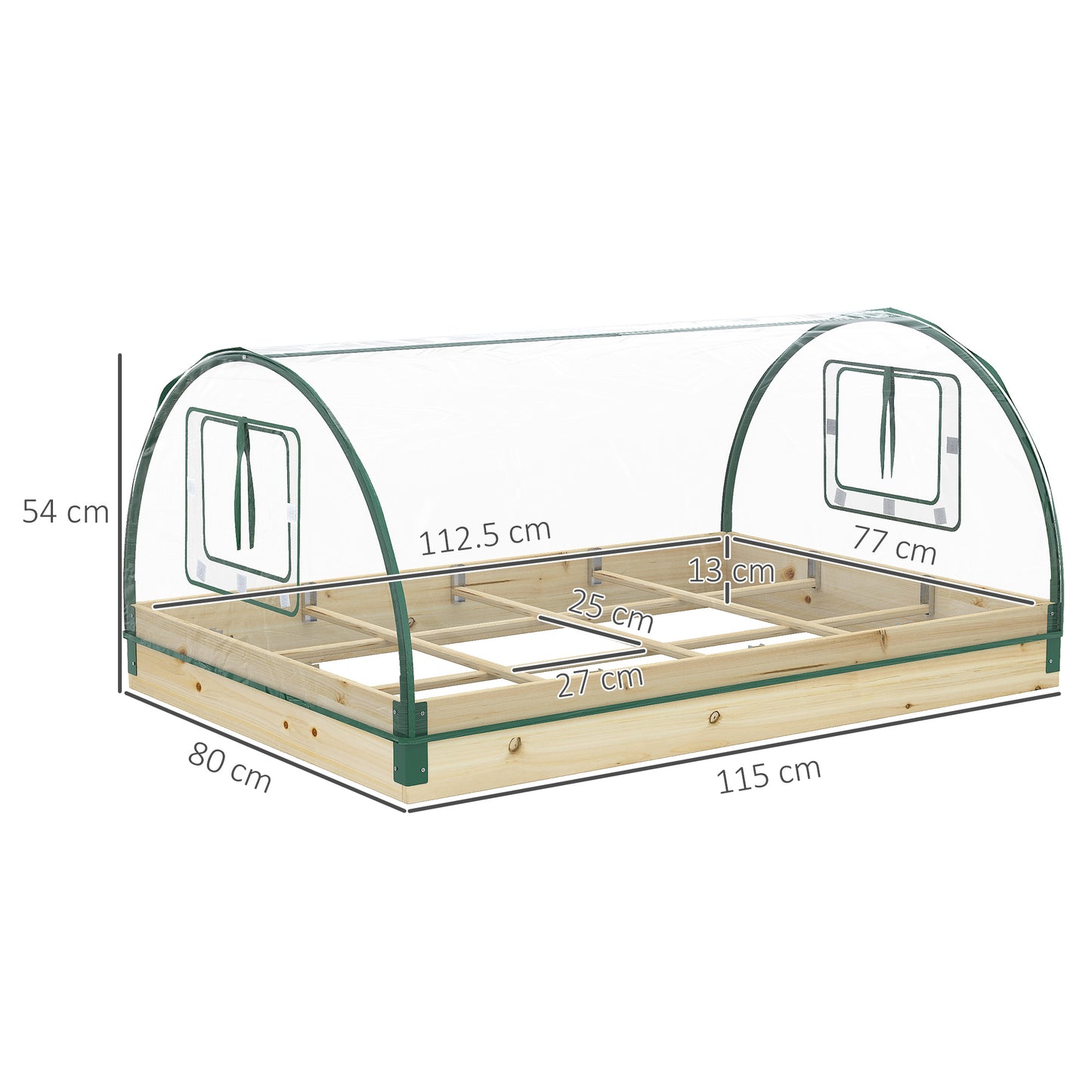 Outsunny Raised Bed with Greenhouse