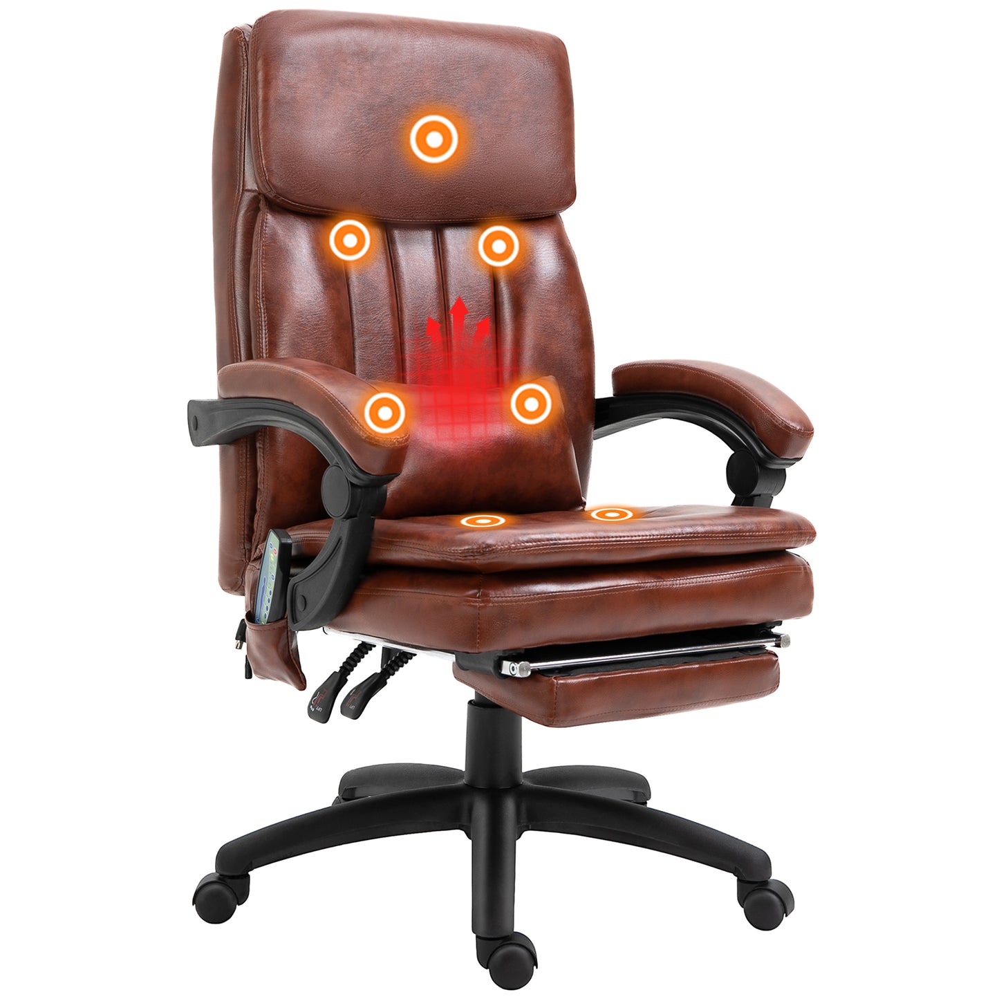 Vinsetto PU Leather Office Chair with 7 Point Vibrating Massage