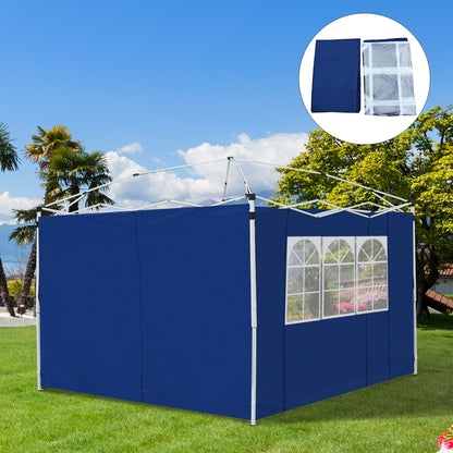 Outsunny 3M Gazebo Exchangeable Side Panel Panels With Window-Blue