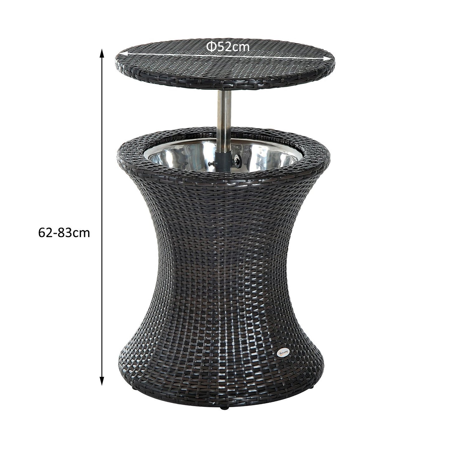 Outsunny PE Rattan Ice Bucket Table