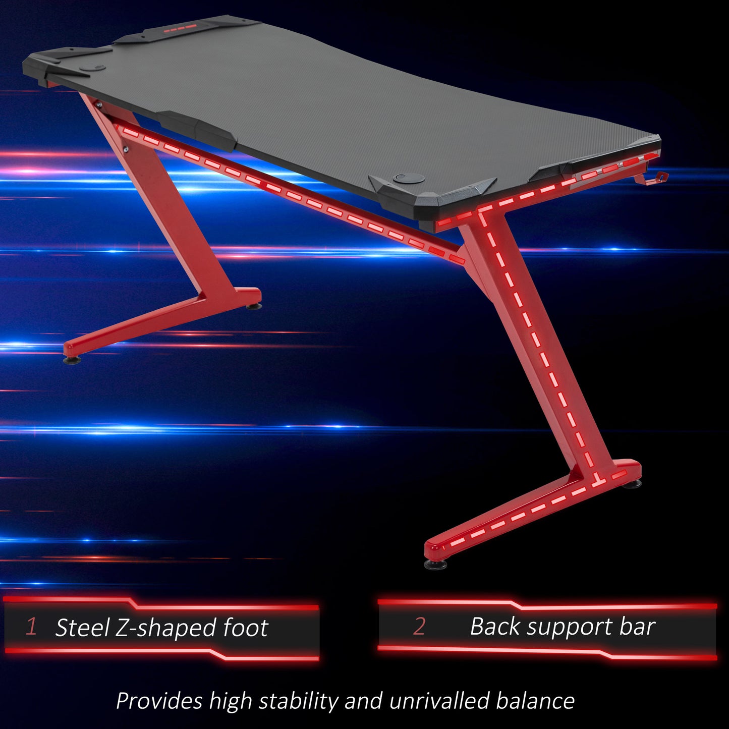 Homcom 142 x 66 cm Gaming Desk