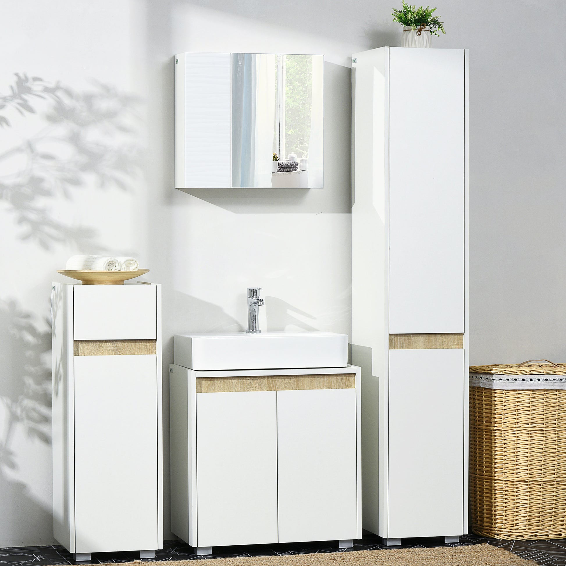 kleankin Bathroom Cabinet with Mirror