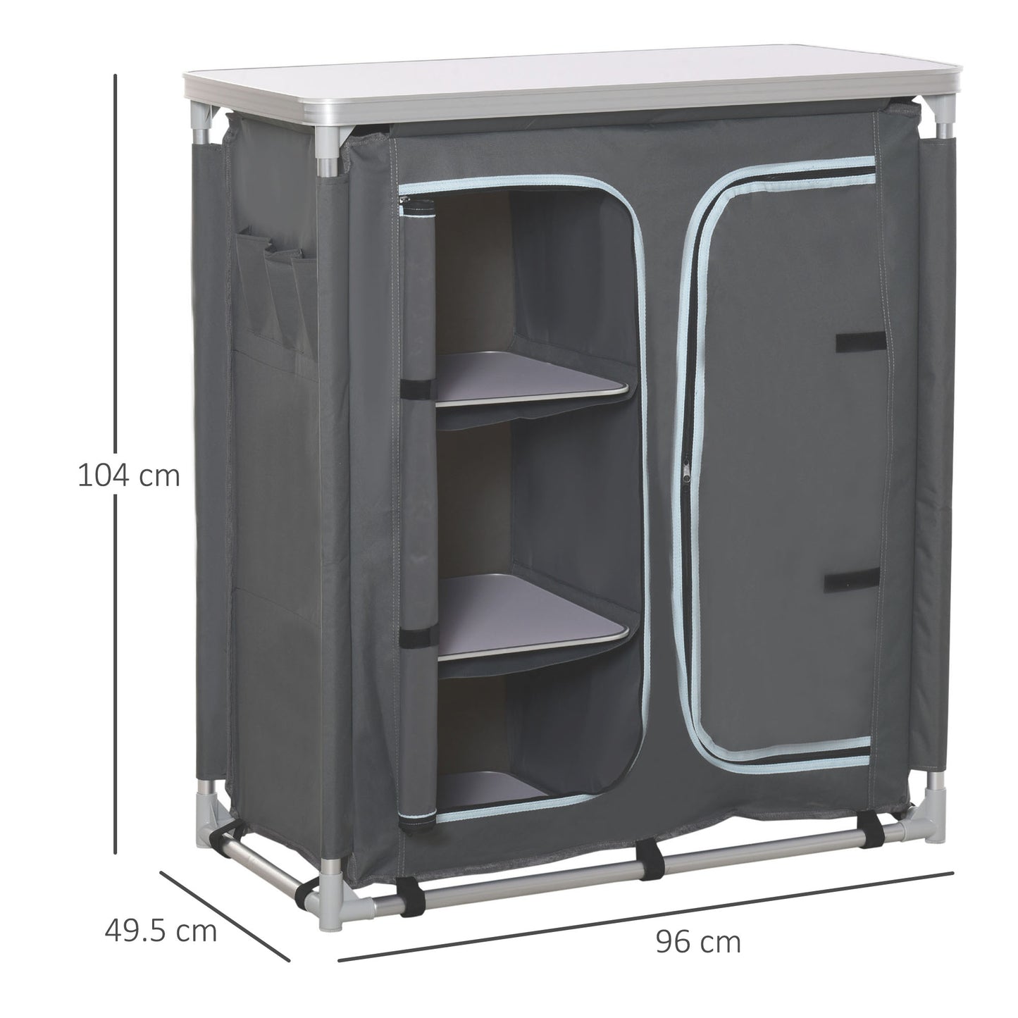 Outsunny Aluminum Camping Cupboard