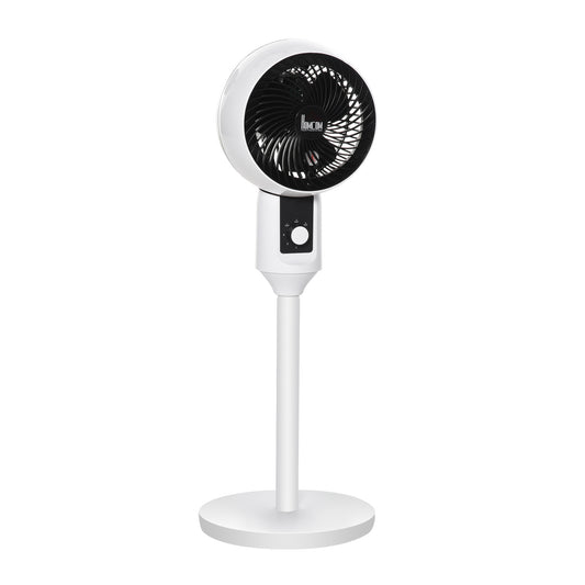 11" Oscillating Three Speed Pedestal Fan Black & White by Homcom