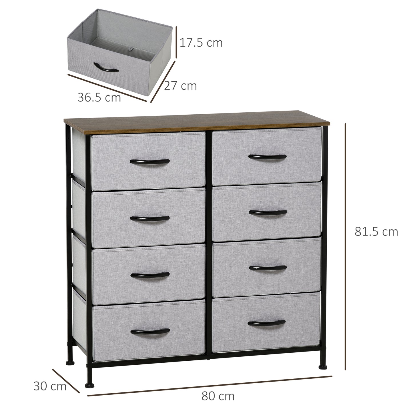 Homcom Fabric Chest of Drawers