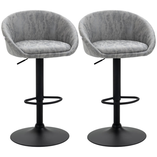 Homcom Modern Adjustable Bar Stools Set of 2