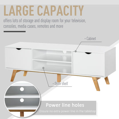 Homcom Scandinavian-Style TV Stand - White