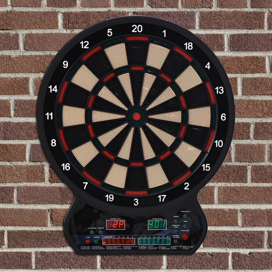 Homcom Plastic LED Electronic Dartboard w/ 12 Darts