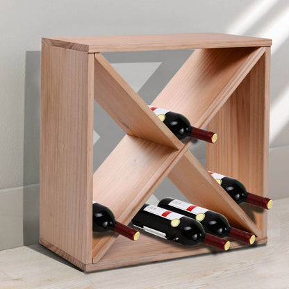 Homcom Wooden 24 Bottles Wine Rack