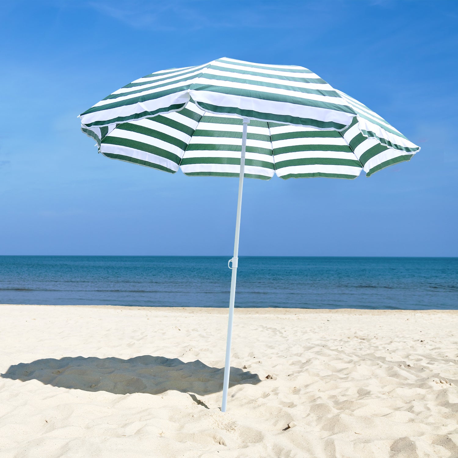 Outsunny 1.8m Beach Parasol Umbrella with Tilt Canopy