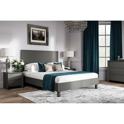 Stockbridge Small Double Bed Dark Grey