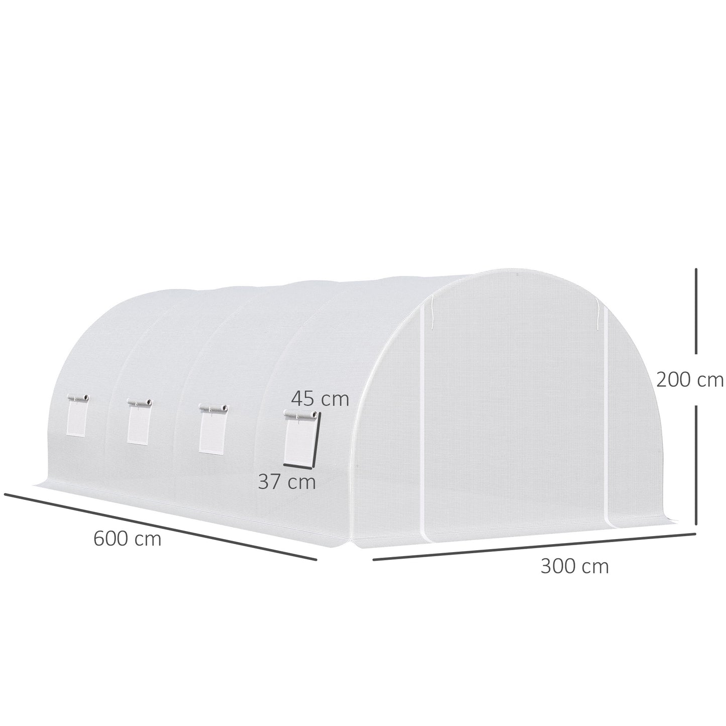 Outsunny 6 x 3 x 2 m Polytunnel Greenhouse