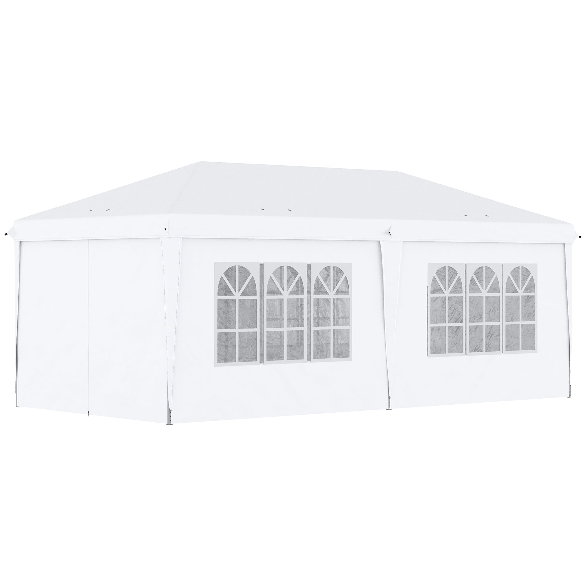 Outsunny 3 x 6 m Pop Up Gazebo with Sides and Windows